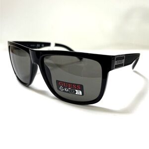 New GUESS Wrap Sunglasses GO00058 Acetate Black Matte Logo Mens